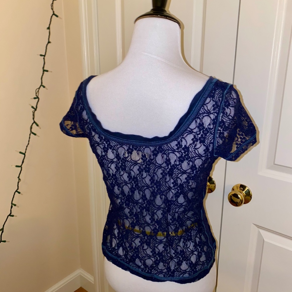 Lace Button Up Top - Picture 3 of 3